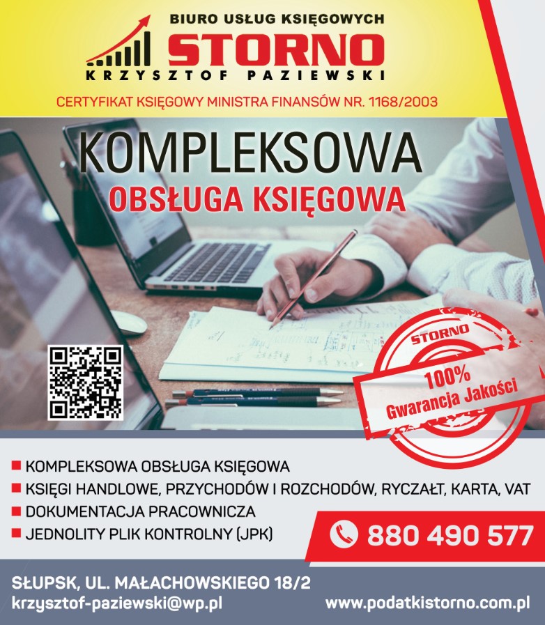 BIURO USŁUG KSIĘGOWYCH STORNO Krzysztof Paziewski - obsługa księgowa SŁUPSK obsługa księgowa SŁUPSK